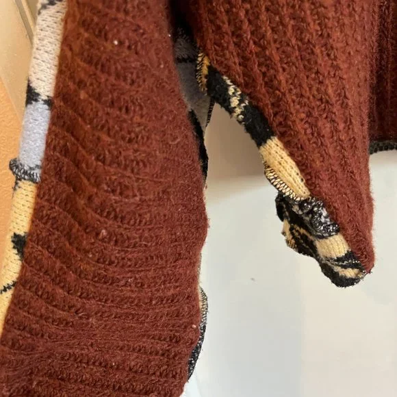 Urban Outfitters Arden Patchwork Argyle Cardigan Size XS Small Knit Button Up - Picture 6 of 7